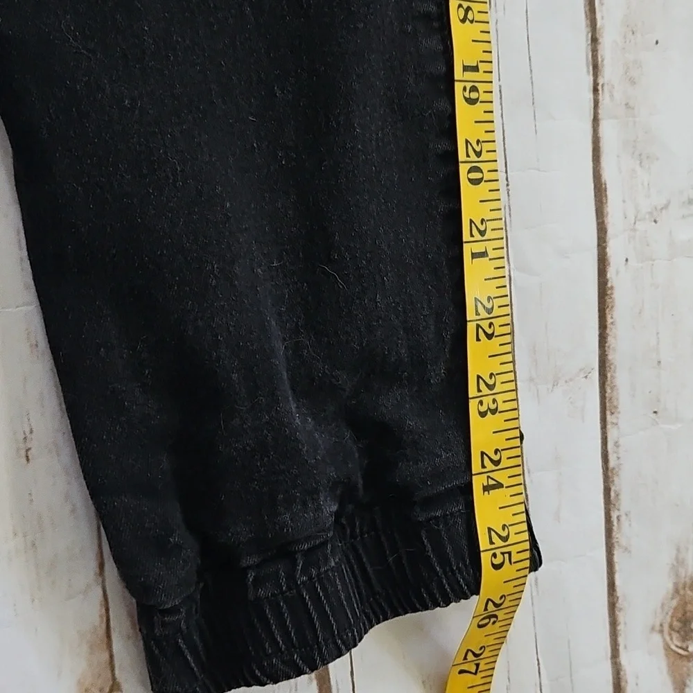 SHEIN Black Denim Joggers with Elastic Waist and Hems